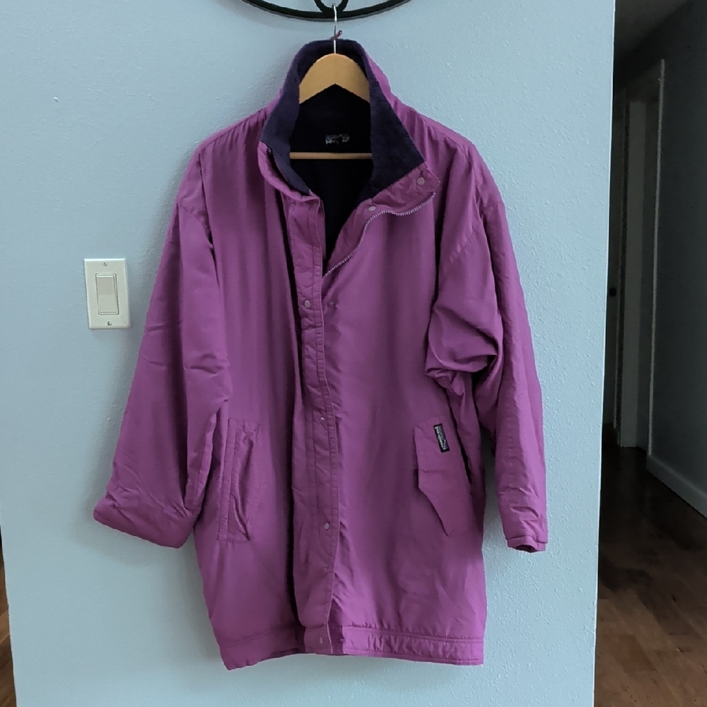 Patagonia Vintage Purple Long Lined Jacket - Picture 1 of 9